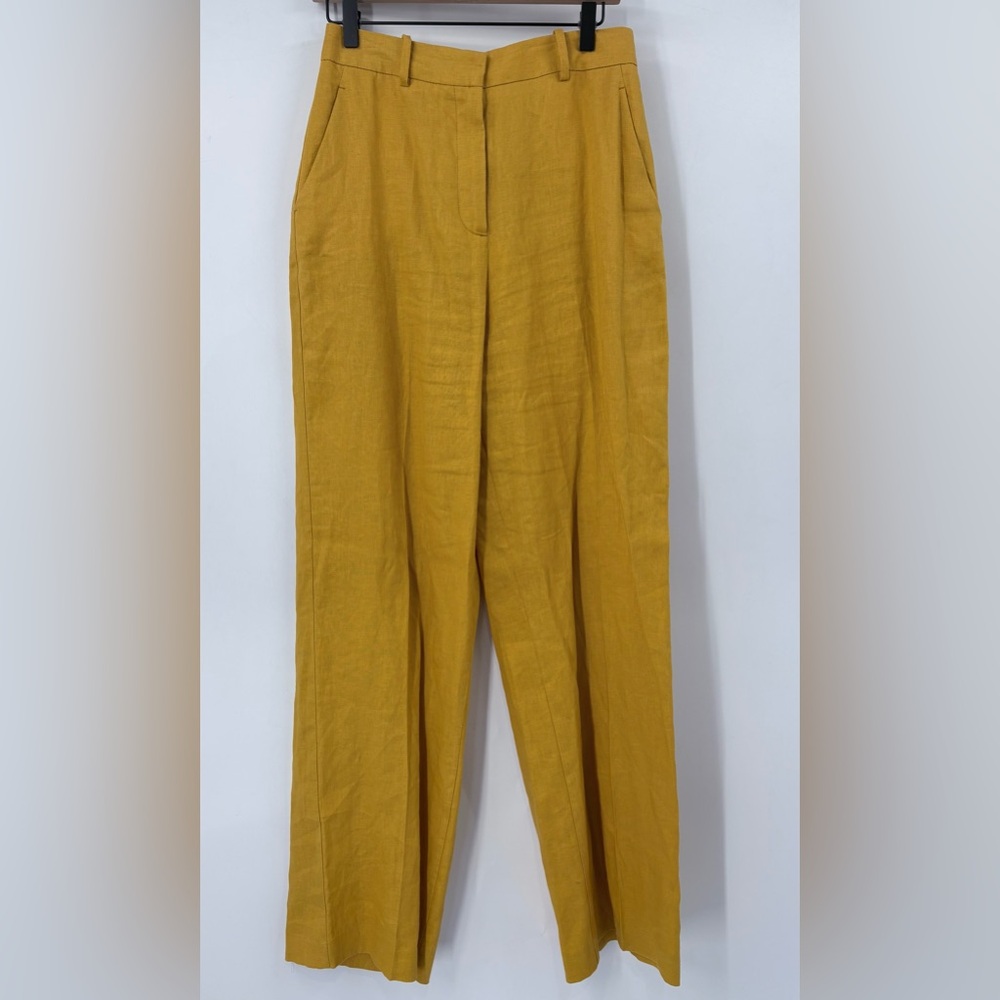 ZARA Women’s Yellow Linen Blazer Pant Set - Picture 10 of 16